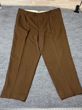Vintage Monsieur by Givenchy Men's Pleated Brown Dress Pants Sz 48R